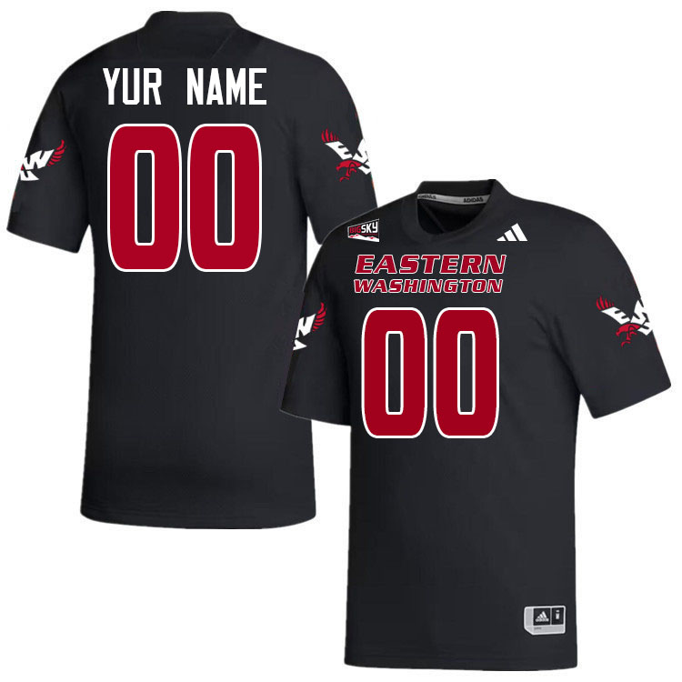 Custom Eastern Washington Eagles Name And Number College Football Jerseys,Uniforms Stitched-Black